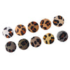 Earrings Alloy And Cloth Leopard Print Round Diy Jewelry Accessories