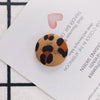 Earrings Alloy And Cloth Leopard Print Round Diy Jewelry Accessories