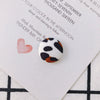 Earrings Alloy And Cloth Leopard Print Round Diy Jewelry Accessories