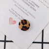 Earrings Alloy And Cloth Leopard Print Round Diy Jewelry Accessories