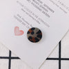 Earrings Alloy And Cloth Leopard Print Round Diy Jewelry Accessories