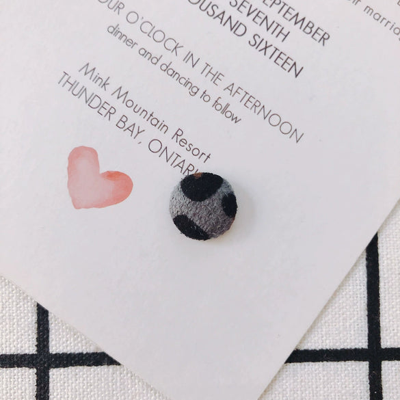 Earrings Alloy And Cloth Leopard Print Round Diy Jewelry Accessories