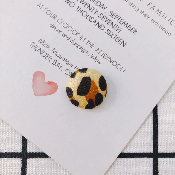 Earrings Alloy And Cloth Leopard Print Round Diy Jewelry Accessories