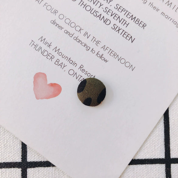Earrings Alloy And Cloth Leopard Print Round Diy Jewelry Accessories