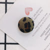 Earrings Alloy And Cloth Leopard Print Round Diy Jewelry Accessories