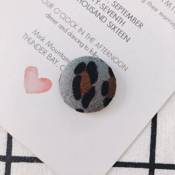 Earrings Alloy And Cloth Leopard Print Round Diy Jewelry Accessories