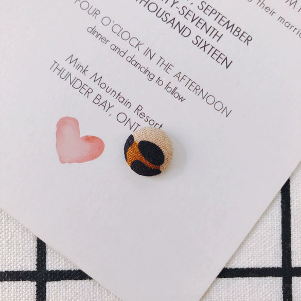 Earrings Alloy And Cloth Leopard Print Round Diy Jewelry Accessories