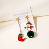 Earrings Alloy Geometric Tassel Boots Christmas Style Baking Paint For Women