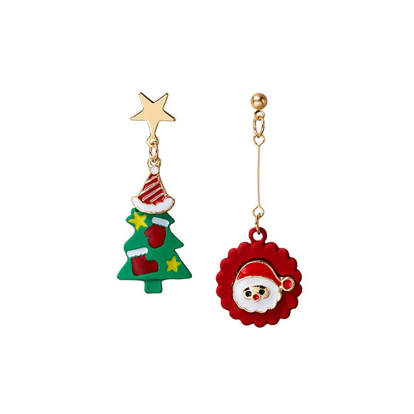 Earrings Alloy Geometric Tassel Boots Christmas Style Baking Paint For Women