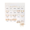 Earrings Alloy Imitation Pearl Diamond Geometric Simple Style For Women