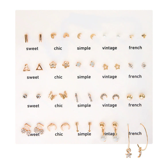 Earrings Alloy Imitation Pearl Diamond Geometric Simple Style For Women