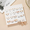 Earrings Alloy Imitation Pearl Diamond Geometric Simple Style For Women