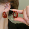 Earrings Alloy Retro Oil Dropping Geometric Style For Women