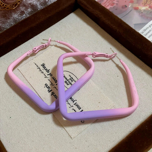 Earrings Alloy Retro Oil Dropping Geometric Style For Women