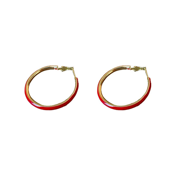 Earrings Alloy Retro Oil Dropping Geometric Style For Women