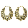 Earrings Brass Copper Plated Thick Gold Star Hollow Light Luxury Highend Women
