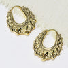 Earrings Brass Copper Plated Thick Gold Star Hollow Light Luxury Highend Women