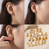 Earrings Butterfly Niche 316L Stainless Steel 18K Goldplated Electroplated Jewelry For Women