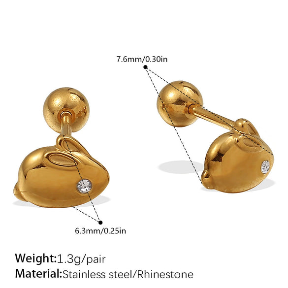 Earrings Butterfly Niche 316L Stainless Steel 18K Goldplated Electroplated Jewelry For Women