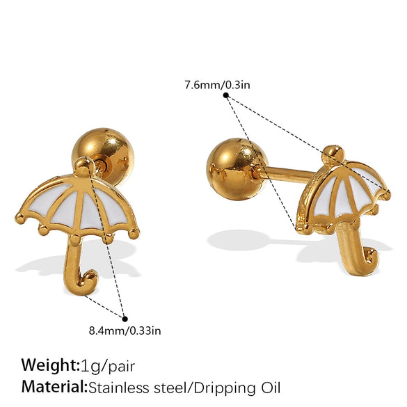 Earrings Butterfly Niche 316L Stainless Steel 18K Goldplated Electroplated Jewelry For Women