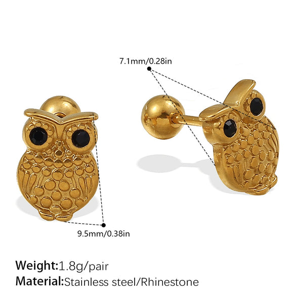 Earrings Butterfly Niche 316L Stainless Steel 18K Goldplated Electroplated Jewelry For Women
