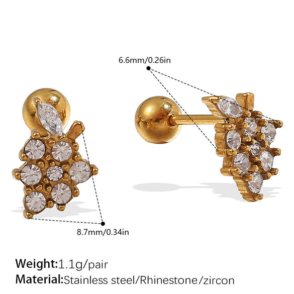 Earrings Butterfly Niche 316L Stainless Steel 18K Goldplated Electroplated Jewelry For Women