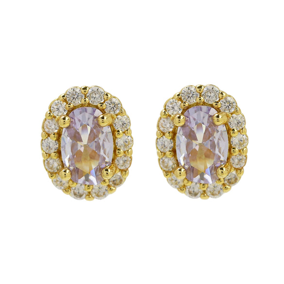 Earrings Copper Birthstone Electroplating