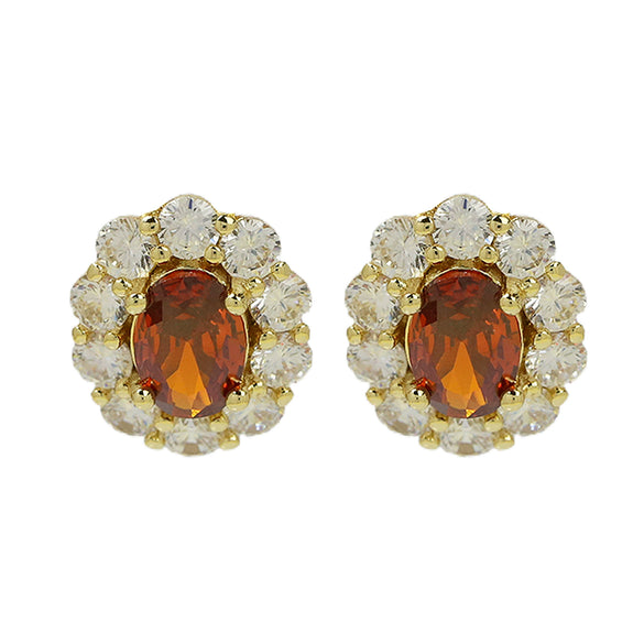 Earrings Copper Birthstone Electroplating