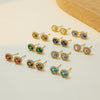 Earrings Copper Birthstone Electroplating