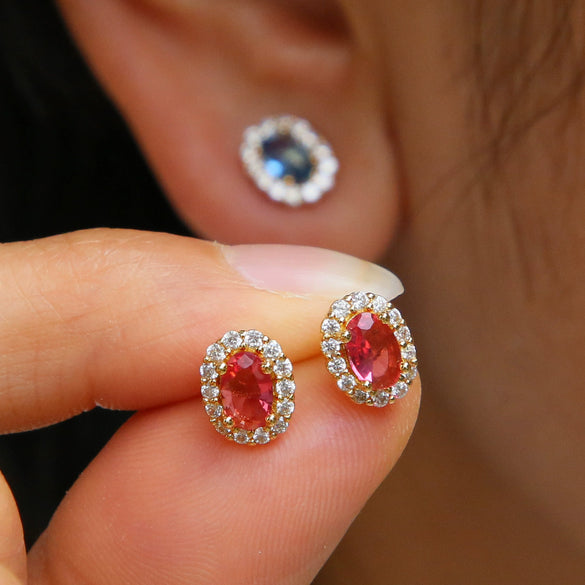 Earrings Copper Birthstone Electroplating