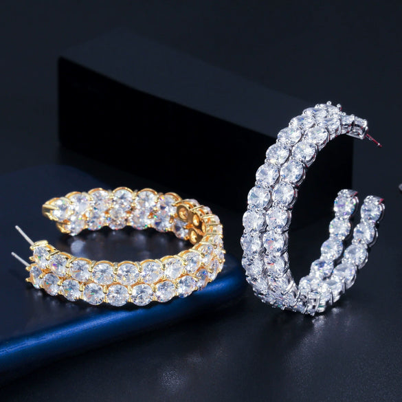 Earrings Copper Geometric Electroplating Design