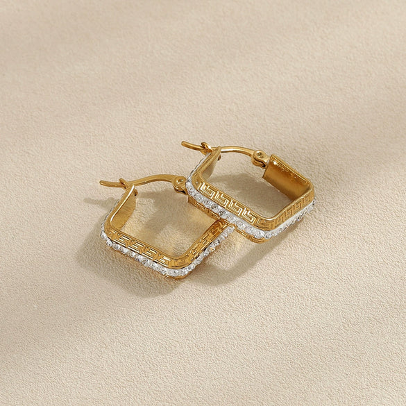 Earrings Copper Geometric Electroplating