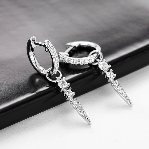 Earrings Copper Geometric Hiphop Street Style For Men And Women Couple