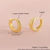 Earrings Copper Geometric Retro Electroplated