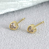 Earrings Copper Geometric Style Heart Shape Inlaid With Zirconium Electroplated For Women