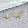 Earrings Copper Geometric Style Heart Shape Inlaid With Zirconium Electroplated For Women