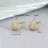 Earrings Copper Geometric Style Heart Shape Inlaid With Zirconium Electroplated For Women