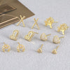 Earrings Copper Geometric Style Heart Shape Inlaid With Zirconium Electroplated For Women