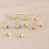 Earrings Copper Geometric Style Heart Shape Inlaid With Zirconium Electroplated For Women