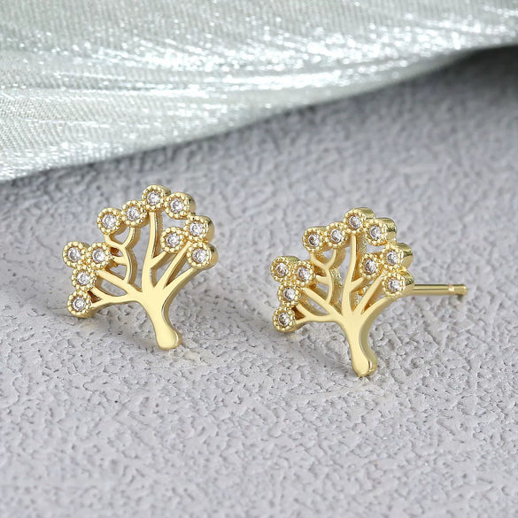 Earrings Copper Geometric Style Heart Shape Inlaid With Zirconium Electroplated For Women