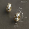 Earrings Copper Geometric Zircon Female Elegant Simple Design