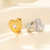 Earrings Copper Heart Bow Inlaid Zircon Fresh Sweet Cool Girl Style