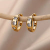 Earrings Copper Heart Cut Out Design Inlaid With Artificial Gemstones And Semiprecious Stones Electroplating Style For Girls