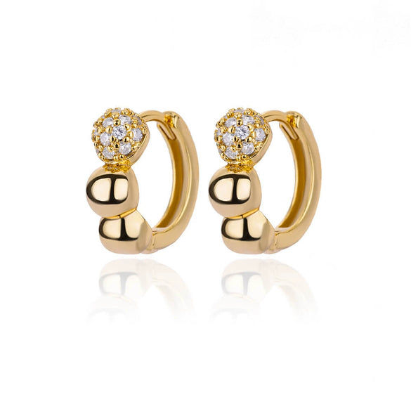 Earrings Copper Heart Cut Out Design Inlaid With Artificial Gemstones And Semiprecious Stones Electroplating Style For Girls