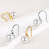 Earrings Copper High Imitation Fresh Water Pearl Geometric Electroplated 18K Real Gold Ear Hook