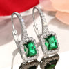 Earrings Copper Highend Geometric Zirconia Inlaid