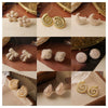 Earrings Copper Inlaid With Pearls Light Luxury Style Heart Bow Drop Shape