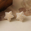 Earrings Copper Inlaid With Pearls Light Luxury Style Heart Bow Drop Shape
