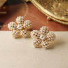 Earrings Copper Inlaid With Pearls Light Luxury Style Heart Bow Drop Shape