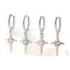 Earrings Copper Inlaid Zircon Geometric Sweet Style